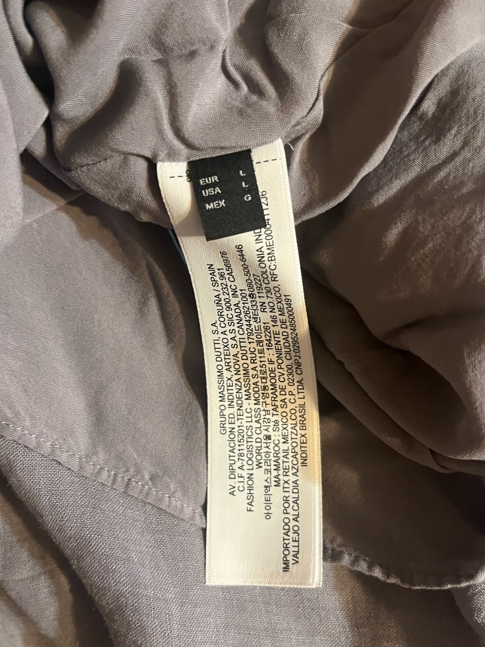 Massimo Dutti Smocked Waistband Flowing Pleated Grey Midi Skirt Size Large - Picture 7 of 9